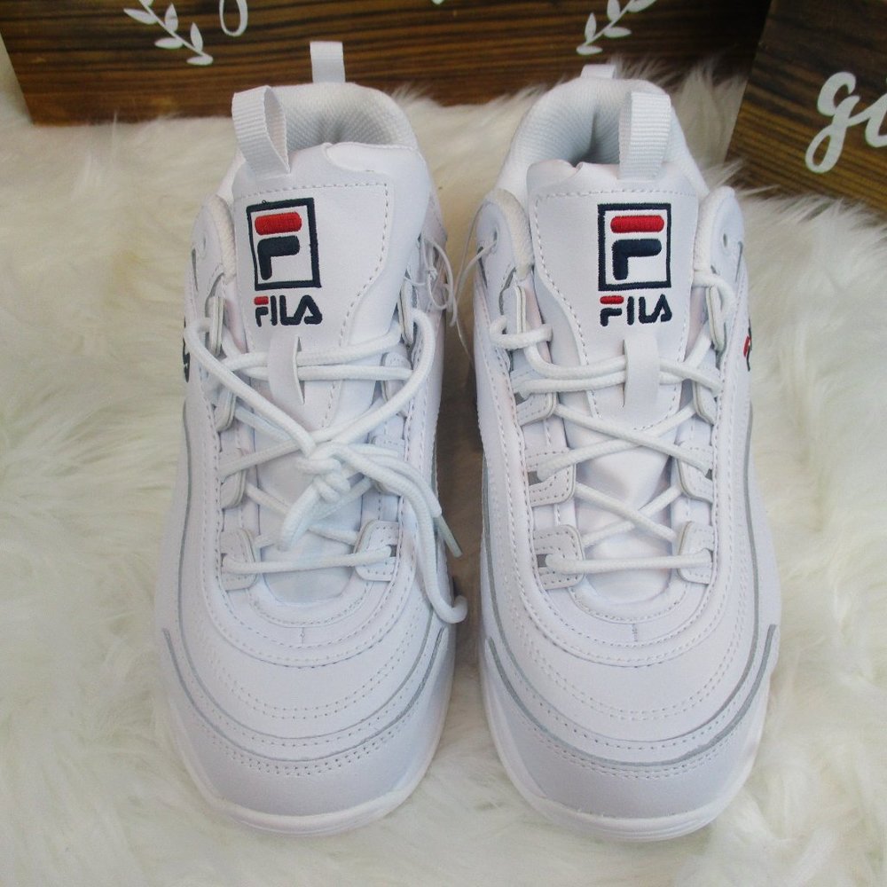🆕 FILA Disarray chunky white sneaker women's 9 - Picture 2 of 9